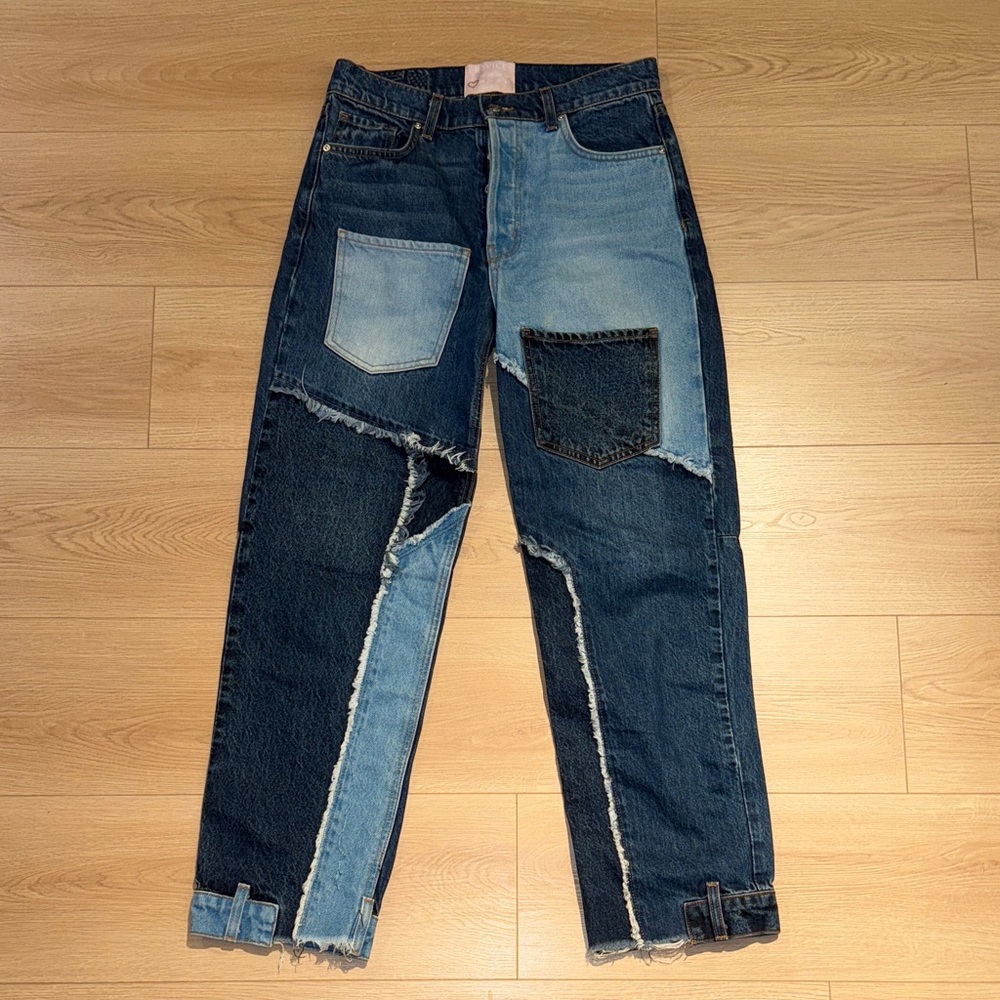Patchwork Denim Jeans - image 1